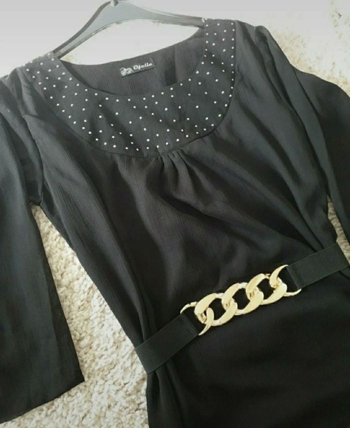 Blouse noir transparente