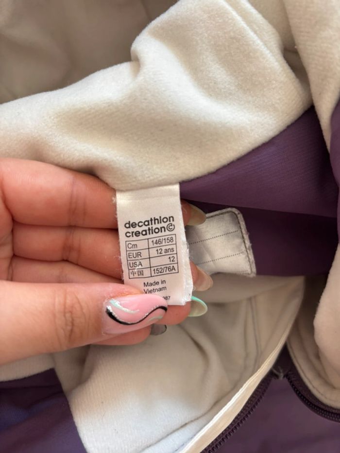 🌺Veste coupe-vent imperméable violet Taille 12ans/146-158cm🌺 - photo numéro 4