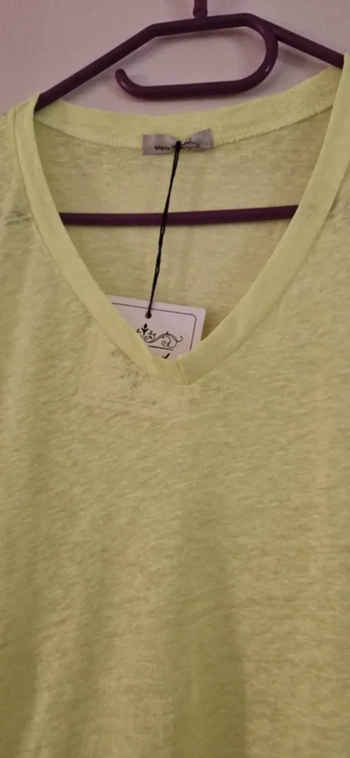 T-shirt Only Sud jaune fluo neuf avec étiquette - photo numéro 9