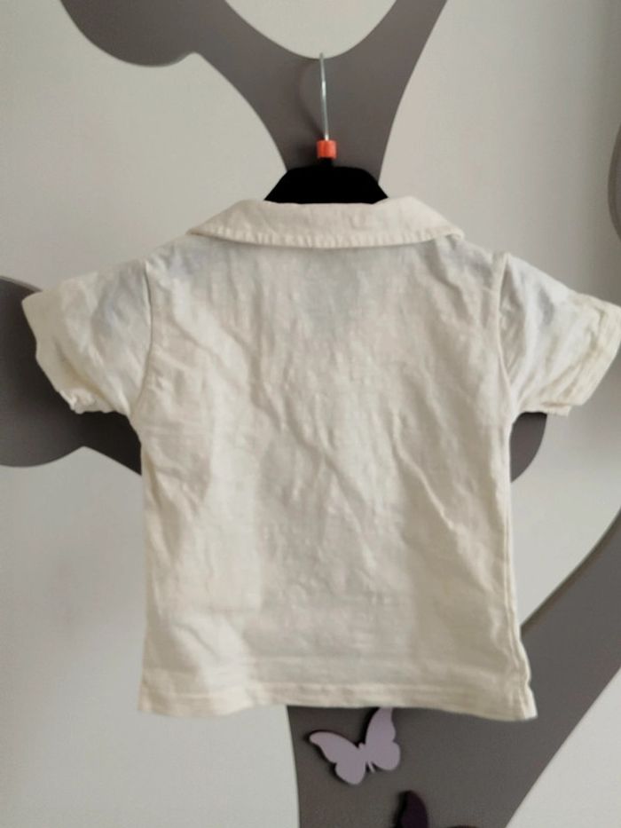 Polo manches courtes jaune clair Zeeman taille 12 mois - photo numéro 2