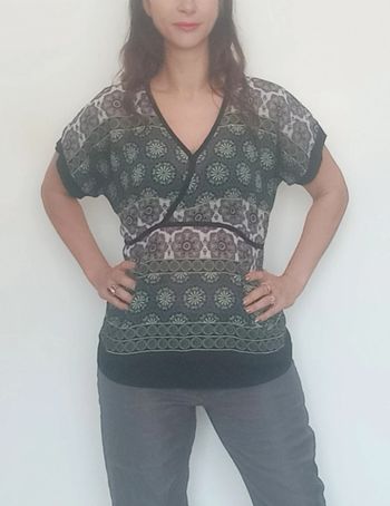 Blouse été voile casual ethnique taille 38/40