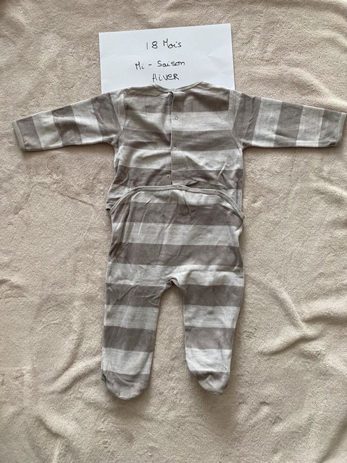 Lot 3 pyjamas chauds - Bout’chou et autre - 18 mois - TBE - photo numéro 5