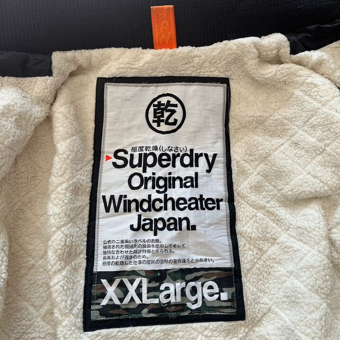 Manteau à capuche noir doublé polaire Superdry pour homme, taille XXL - photo numéro 4