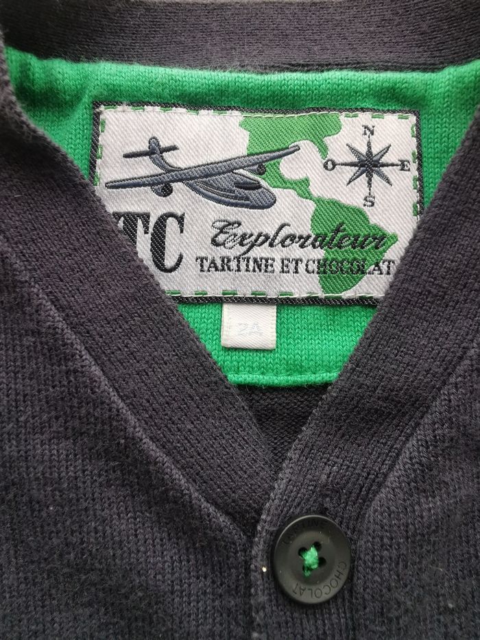 Ensemble bébé garçon 24mois leggings et gilet tartine et chocolat, petit bateau - photo numéro 3