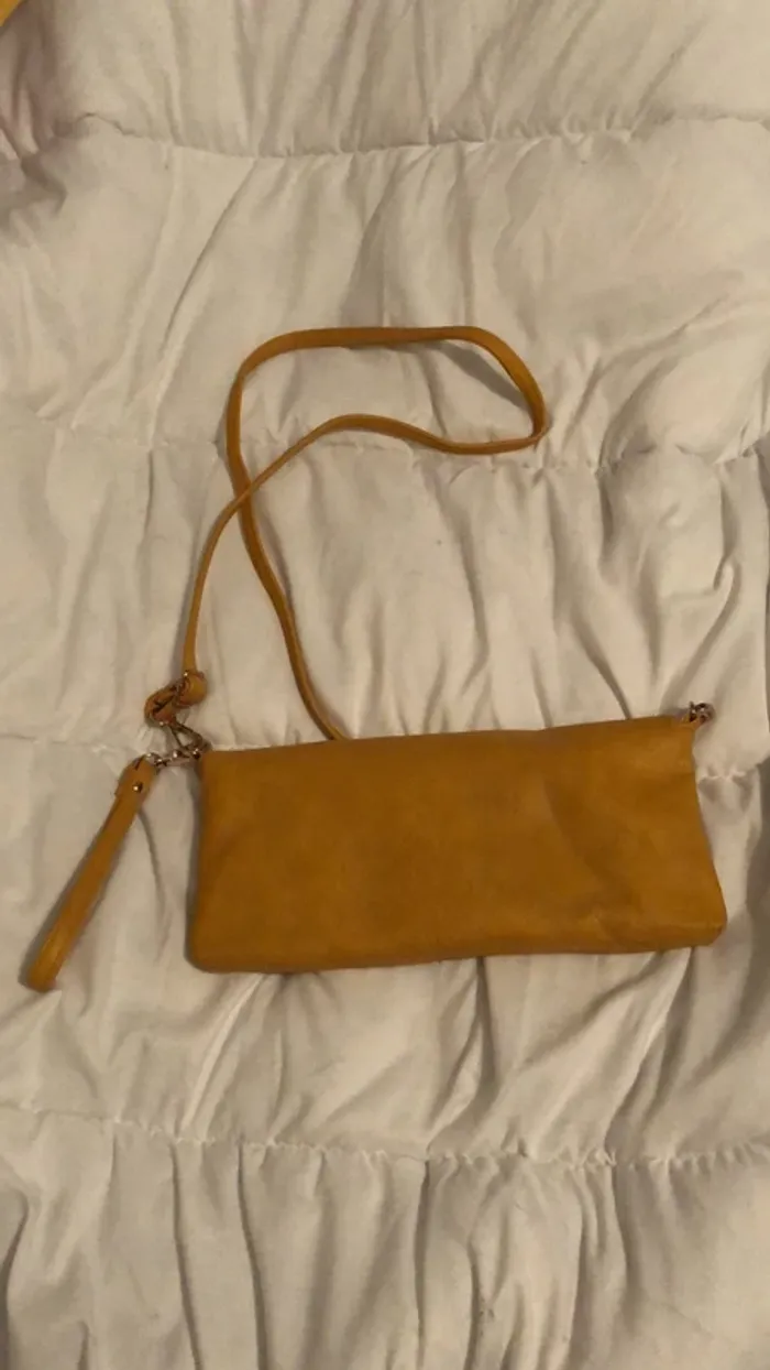 Sac pliable bandoulière moutarde - photo numéro 2