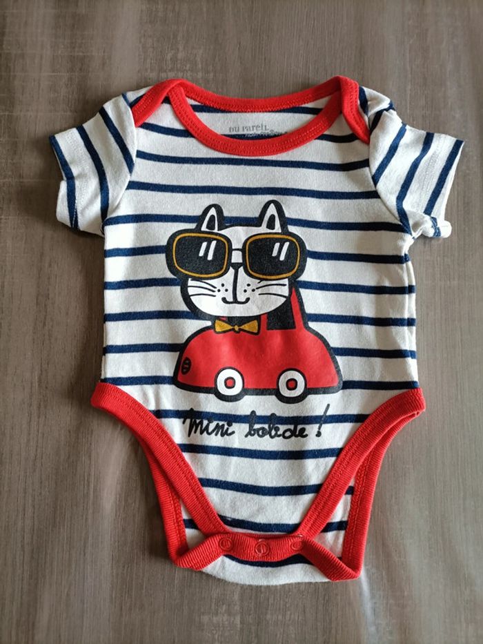 Lot de 2 bodies manches courtes DPAM 1 mois - photo numéro 5