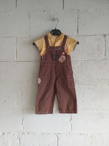 Ensemble salopette et polo Culbuto taille 12 mois très bon état