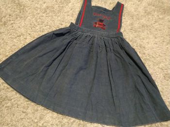 Robe chasuble bleu 
Velours
6 ans
Jacadi
Ourson 🐻