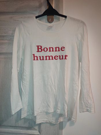 T-shirt blanc bonne humeur