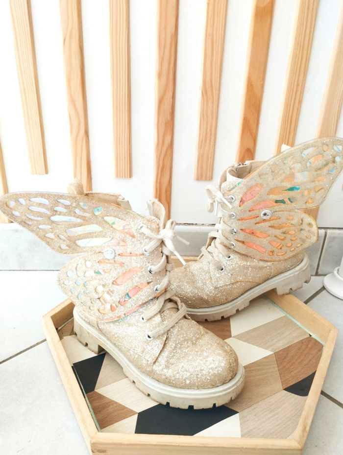 Bottines paillettes papillon 31