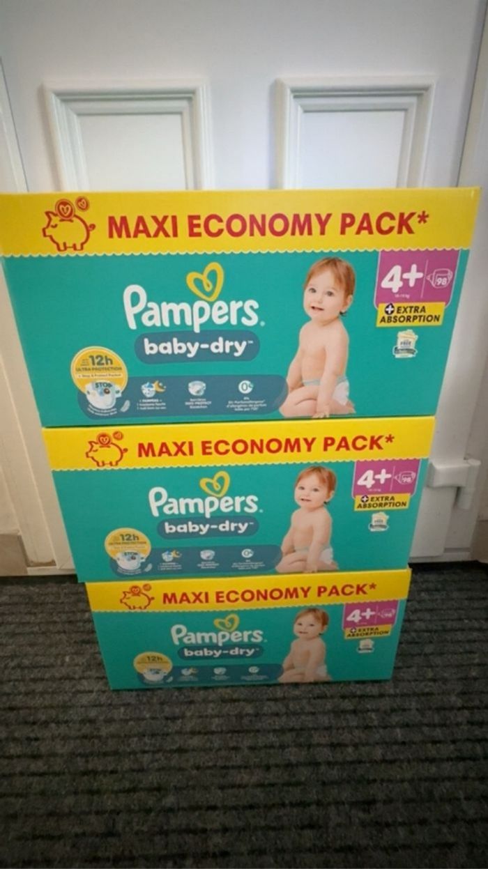 Lot de 3 Cartons Pampers Maxi Economy Pack  taille 2/3/4/4+/5/6/7/8 - photo numéro 5