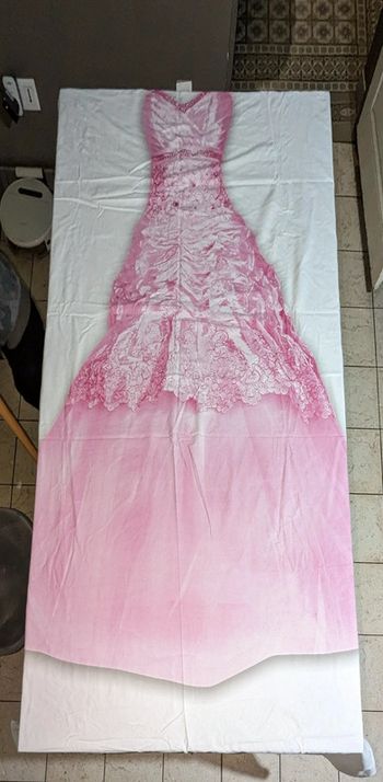 Housse de couette tenue princesse et 1 taie d'oreiller