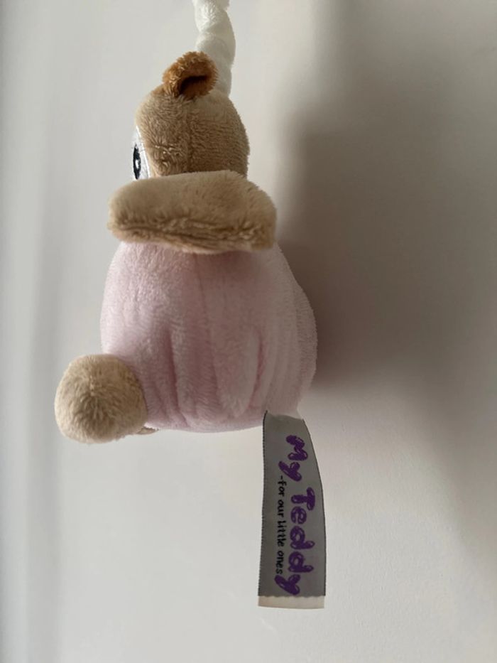 🧸 mobile musical transportable  my Teddy- bébé fille - hibou nuage - transportable - très bon état - photo numéro 3