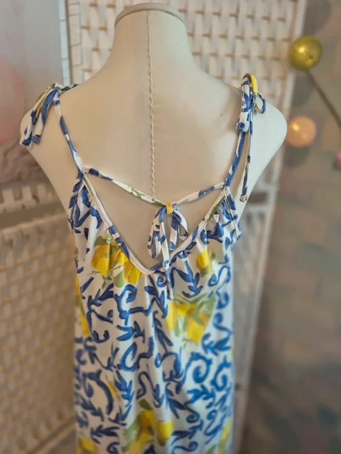 💕Jolie Robe d'été femme T38 /40(M) Esmara - Imprimé citrons💕 - photo numéro 4