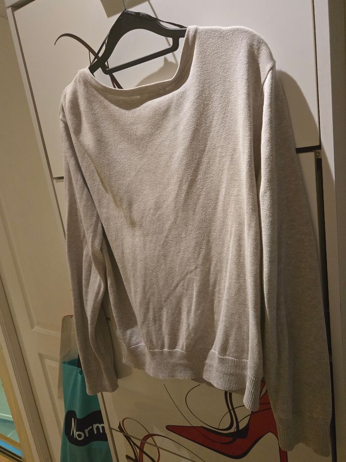 Gilet beige  à boutons T. L 42/44 H&M Basic - photo numéro 3