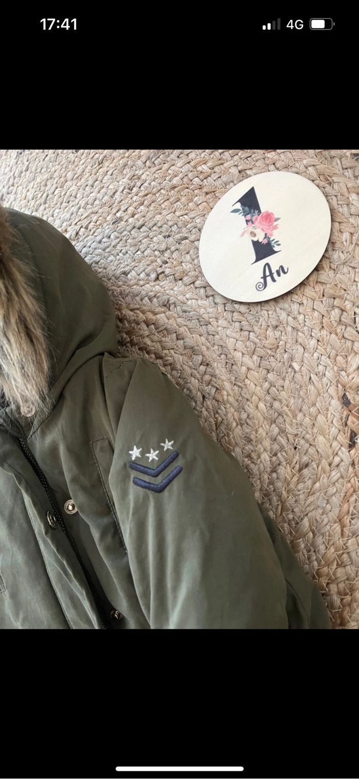 Manteau / Parka IKKS vert kaki - 12 mois - photo numéro 4