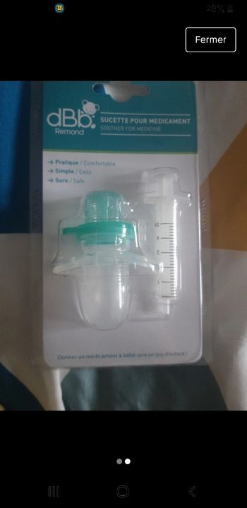 Sucette bebe special pour medicament