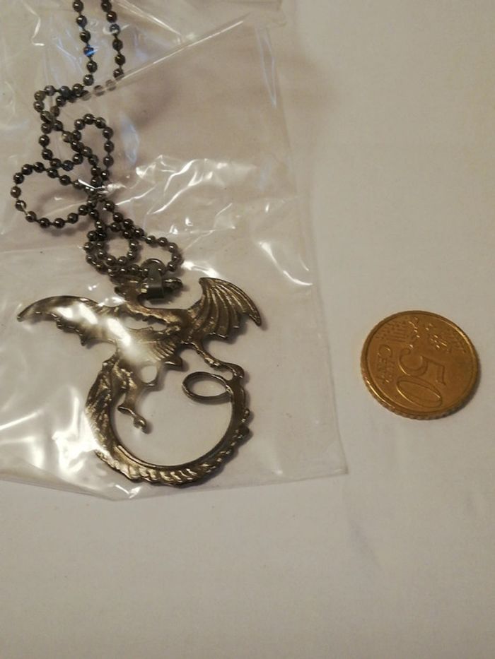 Sublime collier mixte neuf emballé dragon - photo numéro 3