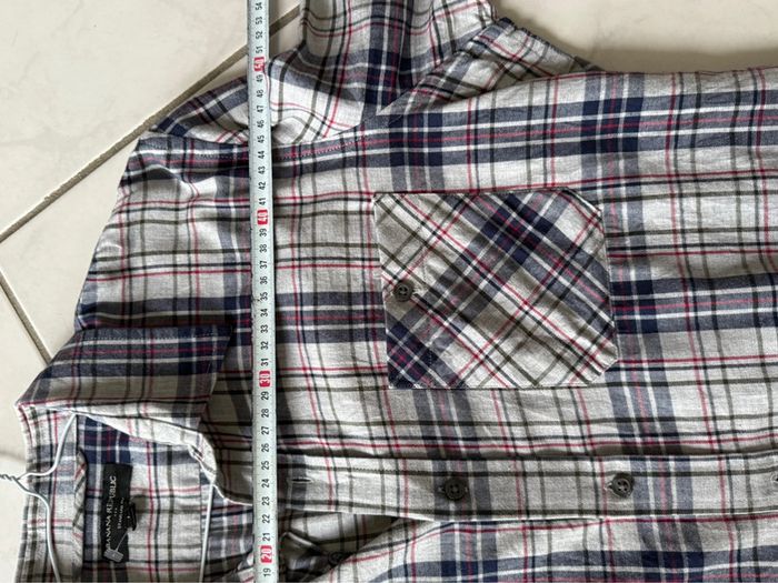 Chemise Banana Republic Vintage dressing Coton / flanelle Taille L couleur grise & beige - photo numéro 7