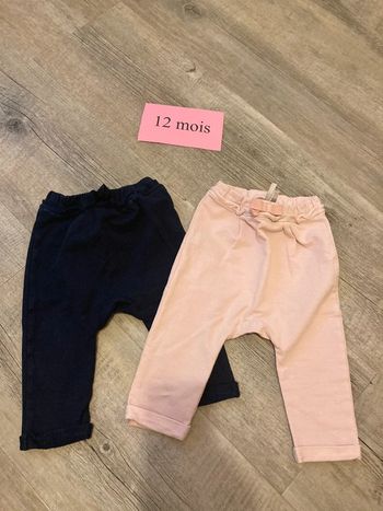 Lot 2 pantalons 12 mois