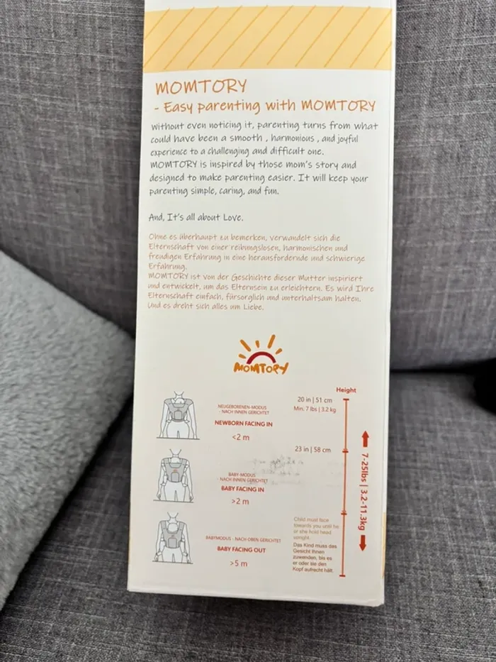 Porte bébé momtory - photo numéro 2