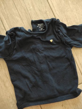 T-shirt manches longues fille avec bandeau 6 mois