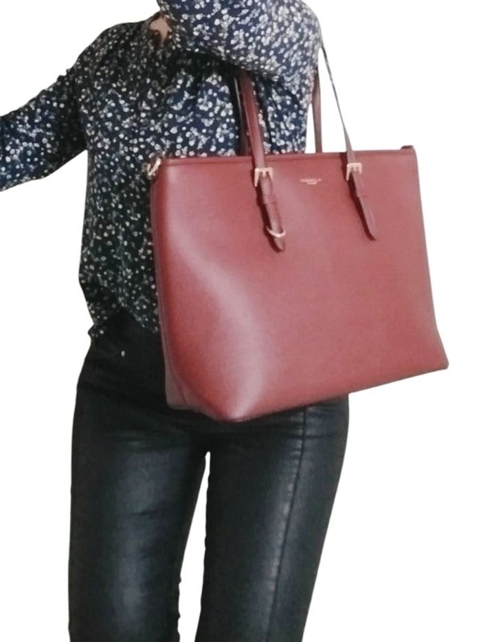 Sac shopping bordeaux - photo numéro 7