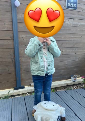 Veste en jean/toile tape à l’œil 36 mois