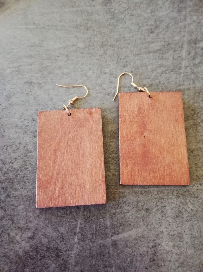 Boucles d'oreilles bois