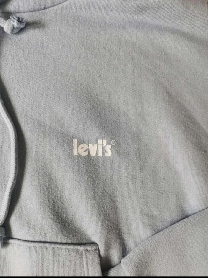 Sweat à capuche bleu Levi's T. M - photo numéro 3