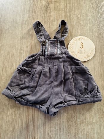 Jolie salopette short - 3 mois
