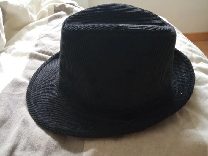 Chapeau/feutre noir en velours 58cm - photo numéro 4