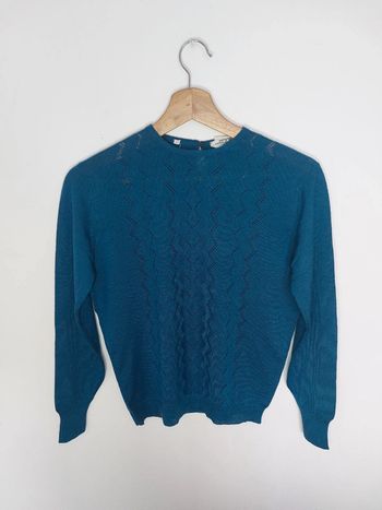 Pull léger vintage bleu