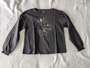 Tshirt ML noir masques animaux - 4A - Kiabi