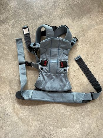 Porte bébé babybjorn one air mesh bleu gris