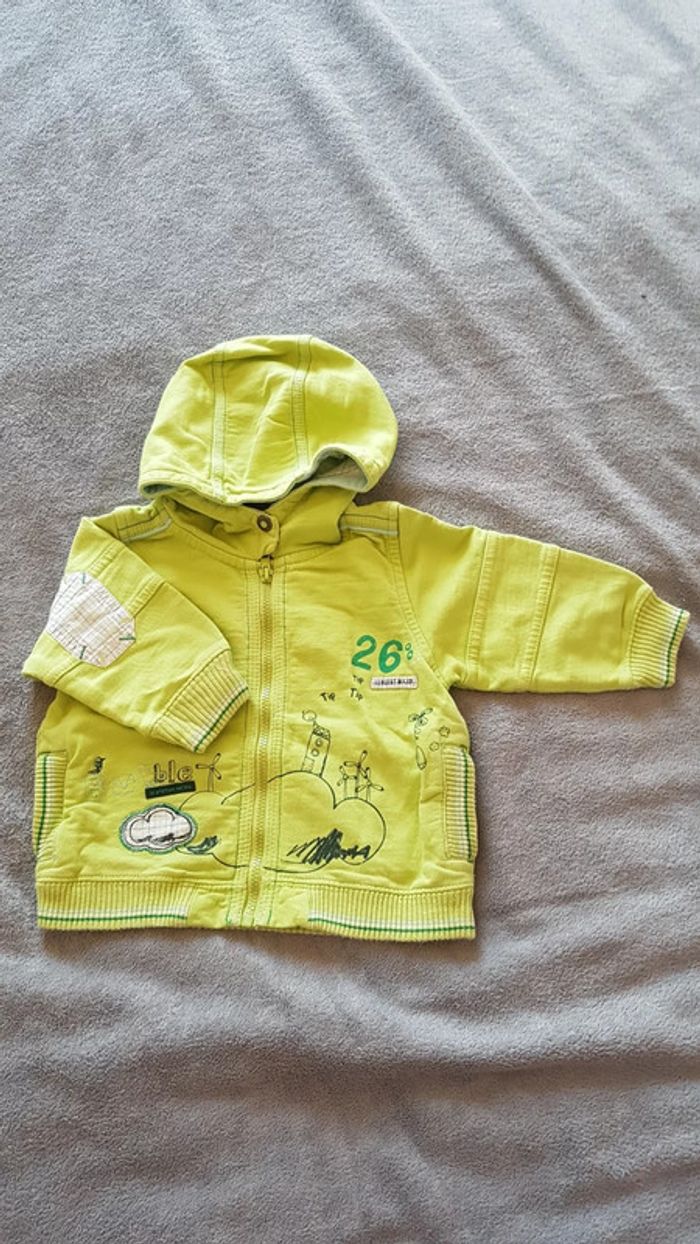 Veste zippé vert anis sergent major - photo numéro 2