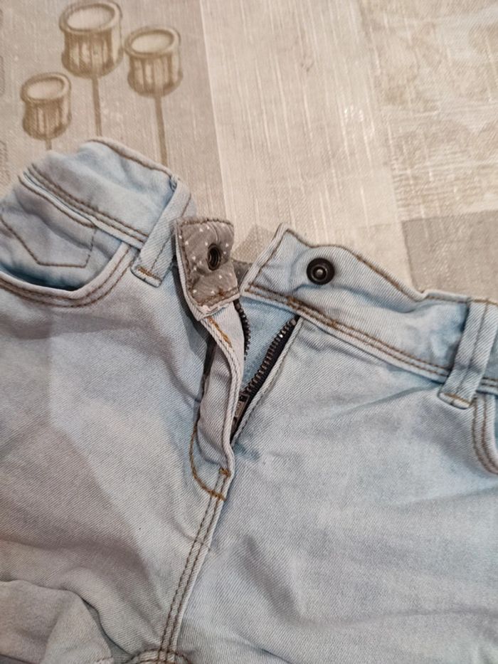 Short en jean taille réglable - photo numéro 4