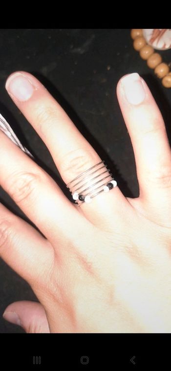 Bague perle et metal