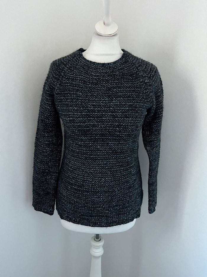 Pull chiné bleu pailleté Maje S