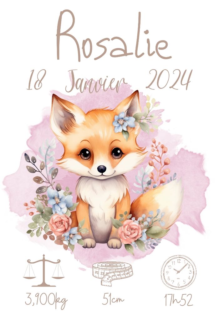 affiche naissance personnalisé - photo numéro 2