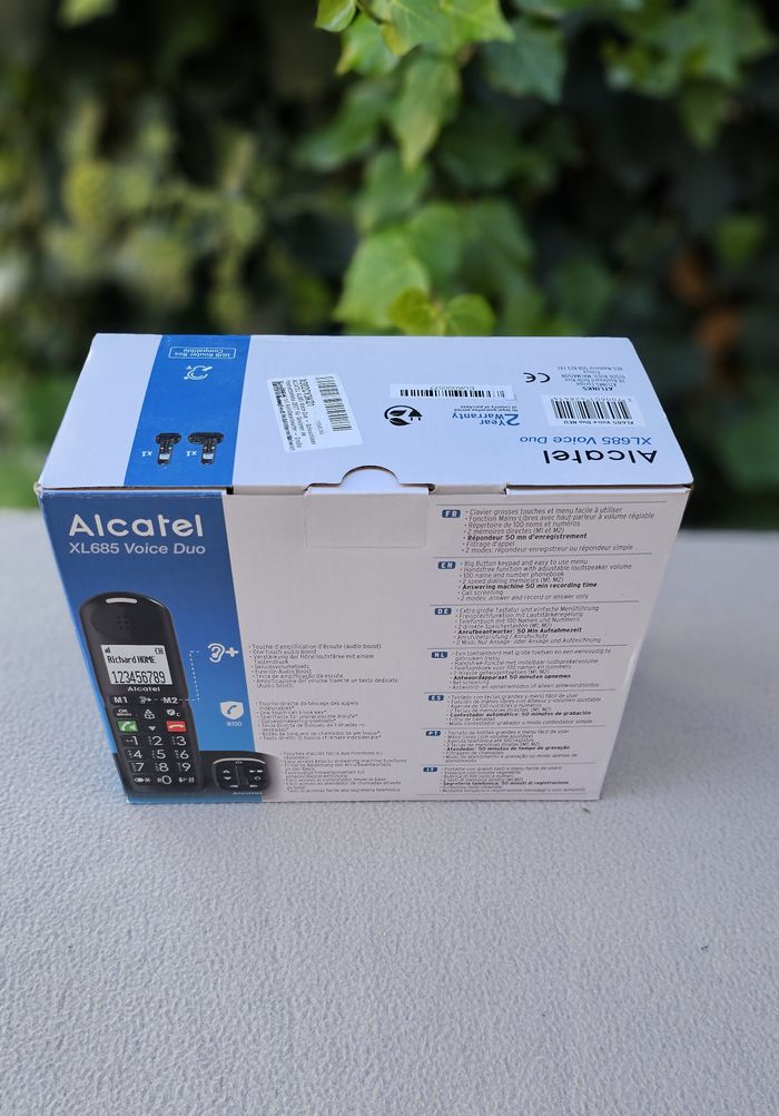 NEUF – Téléphone fixe sans fil DECT "ALCATEL XL685 Voice Duo" pour senior avec répondeur intégr - photo numéro 8