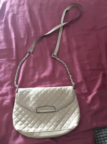 Sac bandoulière beige Mango