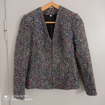 Veste bleu chiné t36