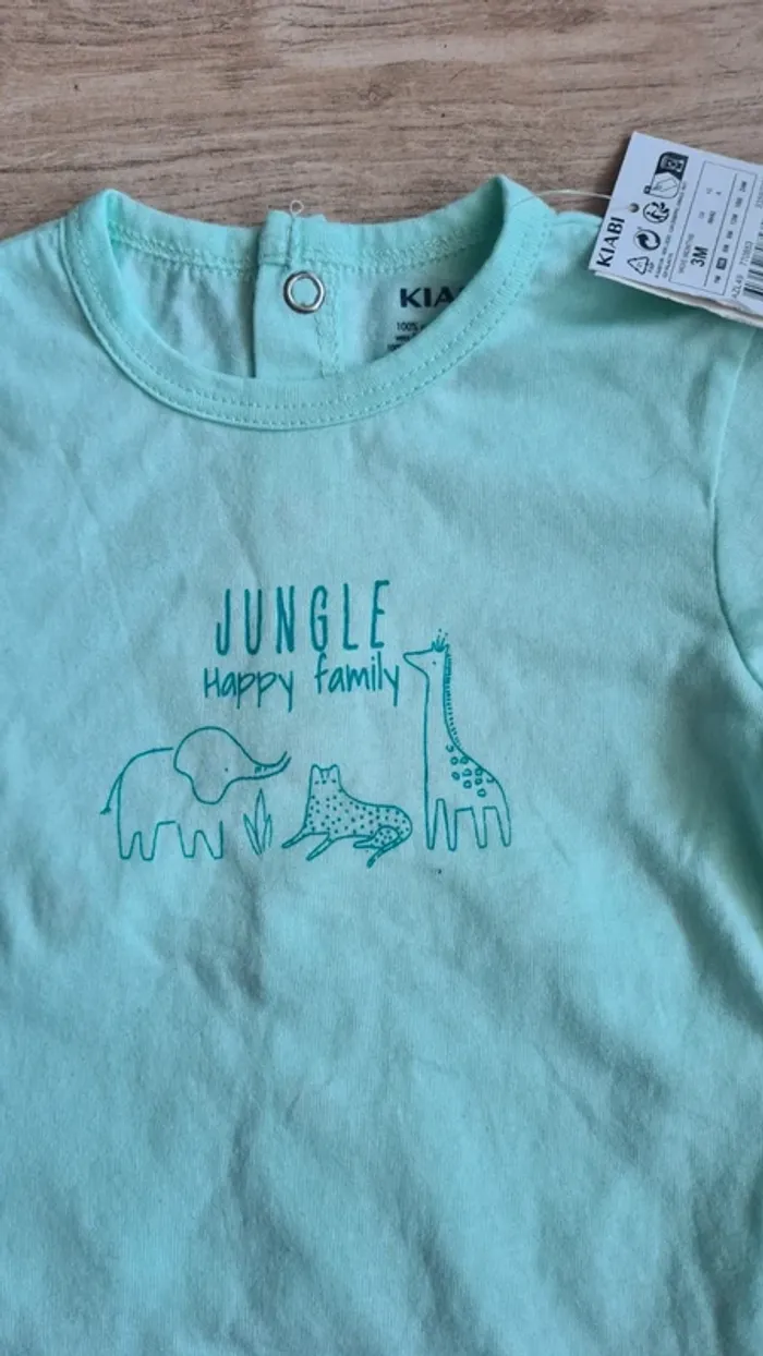 Pyjama fin kiabi 3 mois neuf avec etiquette - photo numéro 2