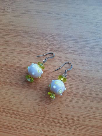 Boucles d'oreilles en verre soufflé