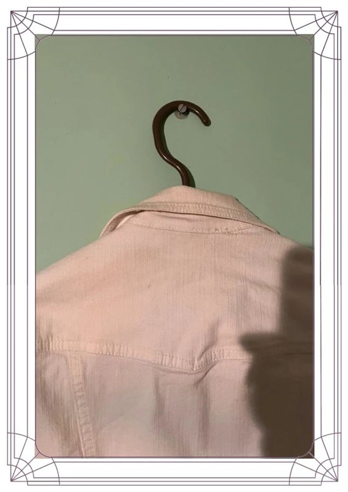 Veste en jean blanc OCCAZ Taille 36 / S - photo numéro 4