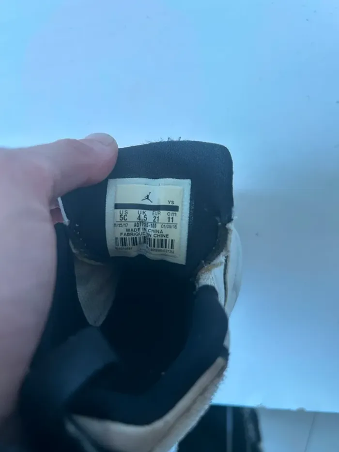 Air Jordan Rétro 3 Bébé - 21 - blanc et noir - photo numéro 6
