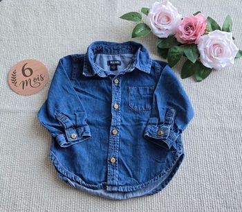Chemise en jean 6 mois Kiabi très bon état 