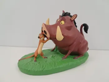 Figurine de Timon et Pumbaa dans Le Roi Lion de Walt Disney
