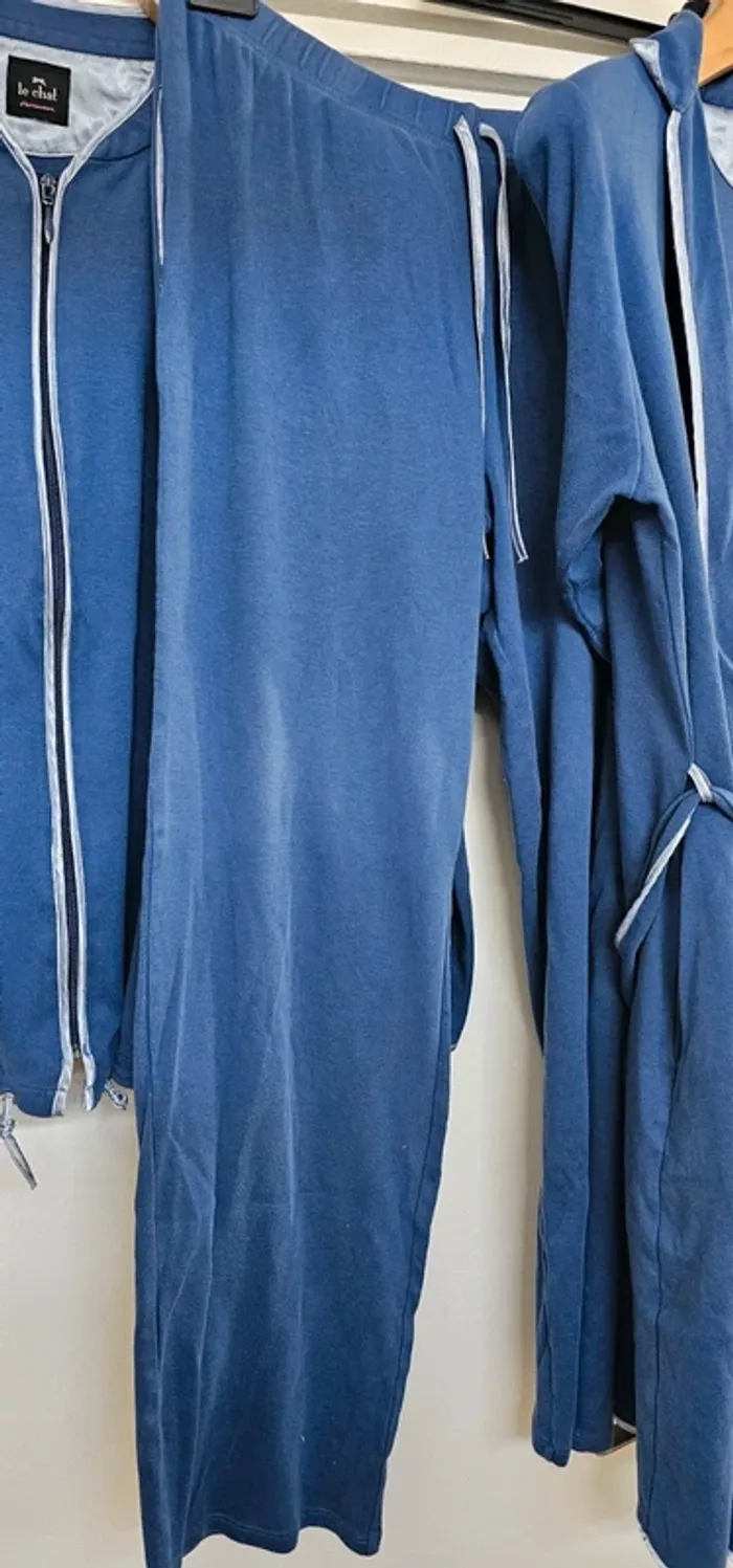 Ensemble 3 pièces Pyjama et Peignoir Coton Le Chat Taille 46 - photo numéro 6